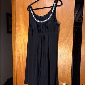 Black Dress with Silver Embellishments